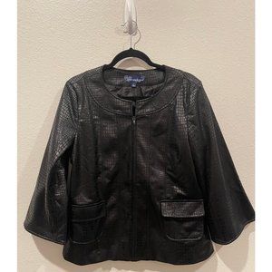 SUSAN GRAVER Black Faux Jacket
